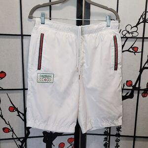 Casablanca White Shorts with Casablanca Front Logo